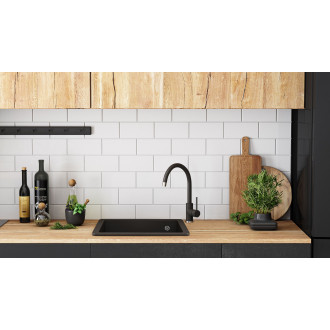 Rea Nels granitový dřez, černá ZLE-00109