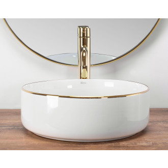 Rea umyvadlo na desku Sami - gold edge REA-U6758