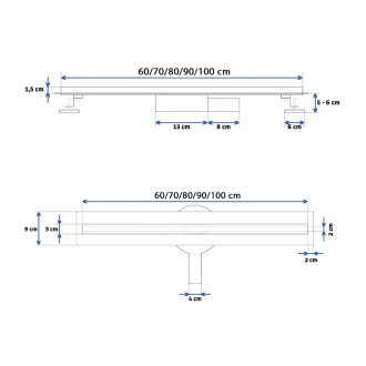 REA Neo Slim Pro lineární odtok - zlatá REA-G5612