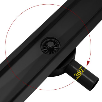 Rea Odtokový žlab + sifon + nohy + těsnící manžeta Neo&Pure 1000 N PRO Black REA-G8909