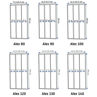 Rea Sprchové dveře 80x190 Alex REA-K0287