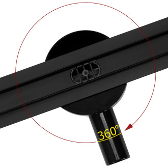 Rea Odtokový žlab + sifon + nohy + těsnící manžeta Neo Slim Pro-700 Black REA-G8901