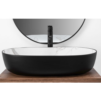 Rea umyvadlo na desku Cleo - black aiax matt REA-U6625