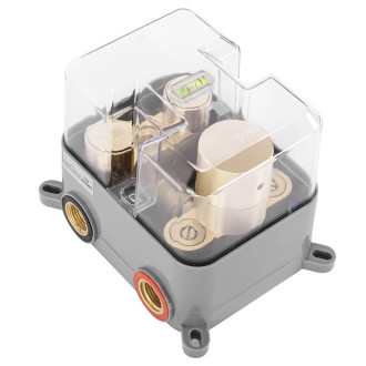 REA Lungo podomítková sprchová sada + termostat + BOX zlatá REA-P8550