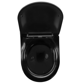 Rea Carlo Flat Mini  WC závěsná mísa bez splachovacího okruhu Zlatá/Černá REA-C8990