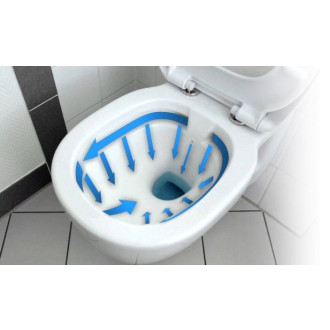 Rea Carlo Flat Mini  WC závěsná mísa bez splachovacího okruhu Zlatá/Černá REA-C8990