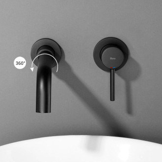Rea umyvadlová baterie Lungo Long-černá matná REA-B0371