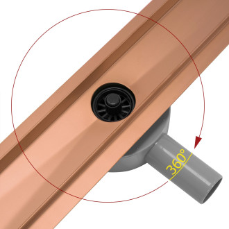 Rea Pure Neo odtokový žlab 70, kartáčovaná měď REA-G8021