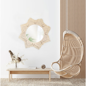Nástěnné zrcadlo BOHO 53cm HOM-03004