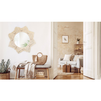 Nástěnné zrcadlo BOHO 53cm HOM-03004