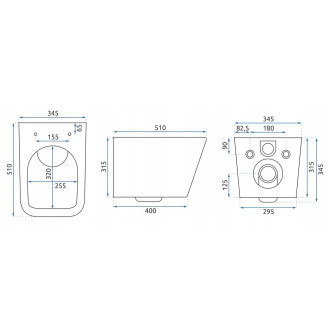 Rea Závěsné WC Raul Rimless Duroplast/Slim/ZM REA-C9660
