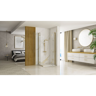 Rea Sprchová kabina REA Hugo 90x100 Gold Brush KPL-K0841