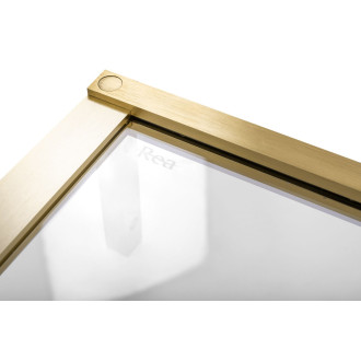 Rea Sprchové Dveře Rea Hugo 90 Gold Brush + Profil KPL-45201