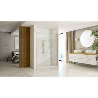 Sprchové Dveře Rea Hugo 80 Gold Brush + Panou de duș 30