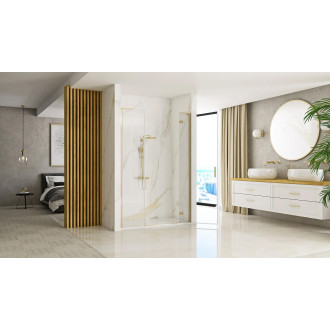Sprchové Dveře Rea Hugo 80 Gold Brush + Panou de duș 30