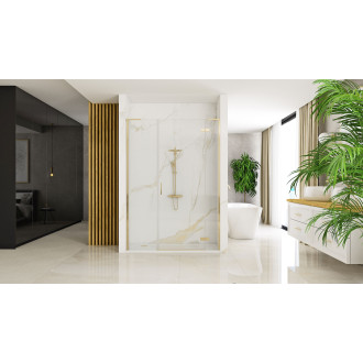 Sprchové Dveře Rea Hugo 80 Gold Brush + Panou de duș 30