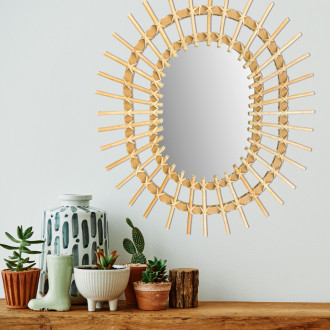 Nástěnné zrcadlo Boho 57CM QDJ5749