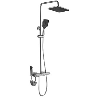 REA Sprchový set s termostatem - Rob Nickiel Brush Inox REA-P6624