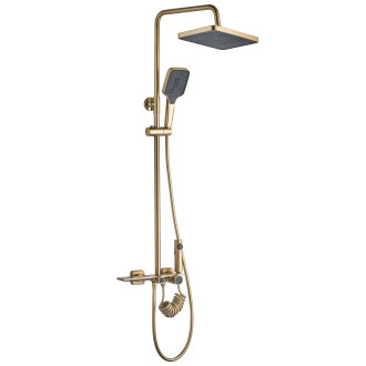Rea Helix sprchový set, broušené zlato REA-P6621