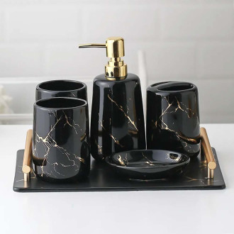 REA Keramický koupelnový set, černá HOM-01105