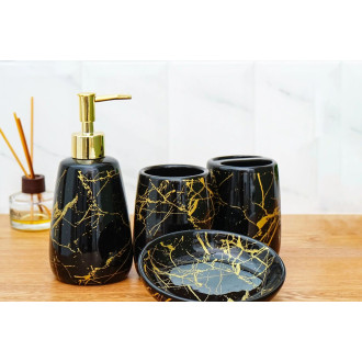 REA Keramický koupelnový set, černá HOM-01105