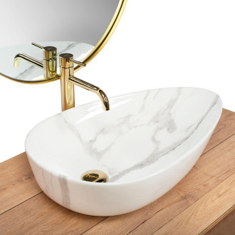 REA Umyvadlo na desku GRETA 65 Bianco Shiny REA-U6501