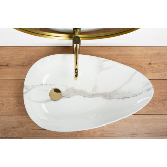 REA Umyvadlo na desku GRETA 65 Bianco Shiny REA-U6501