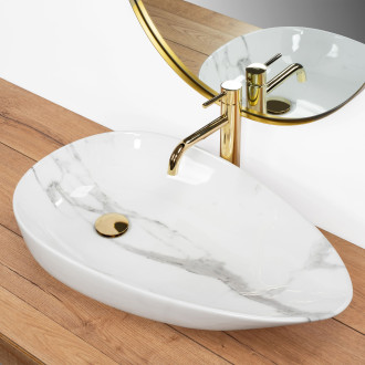 REA Umyvadlo na desku GRETA 65 Bianco Shiny REA-U6501