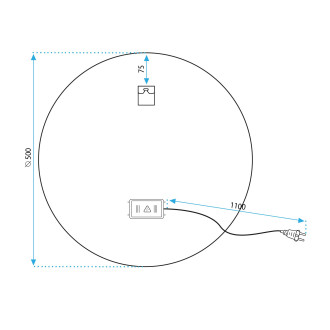 REA Zrcadlo LED 50cm FFJ50 HOM-02836