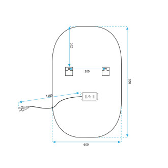 REA Zrcadlo LED 80x60cm P10408 HOM-02835