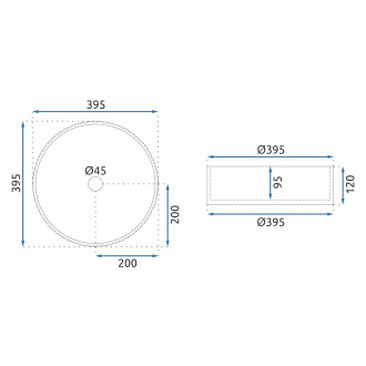 REA Ingrid Transparent umyvadlo na desku REA-U0278