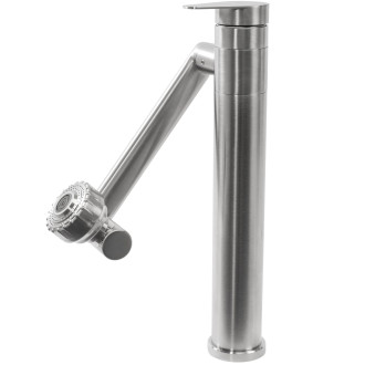 REA PACO Umyvadlová baterie INOX, broušený nikl, vysoká REA-B0537