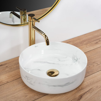 Umyvadlo na desku REA SAMI Nature Marble