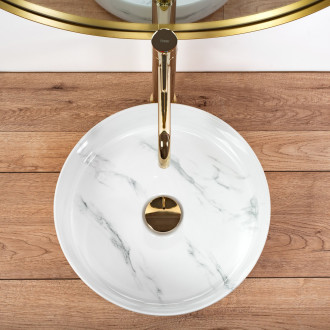 Umyvadlo na desku REA SAMI Nature Marble