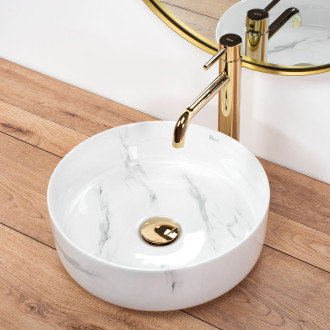 Umyvadlo na desku REA SAMI Nature Marble