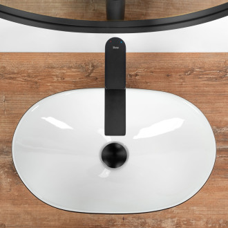 Umyvadlo na desku REA Royal Mini Black White