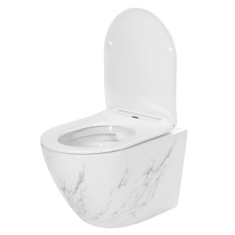 WC mísa bez splachovacího okruhu Rea Carlos Nature Marble