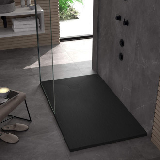 REA Sprchová vanička Magnum Black 120x80 REA-K3331