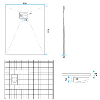 REA Sprchová vanička Magnum White 120x80 REA-K3336