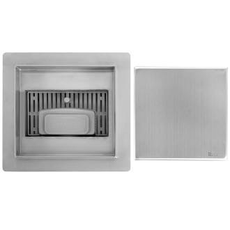 REA NEO Odtokový žlab 150x150 broušený nikl REA-G6207