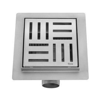 REA CROSS Odtokový žlab 120x120, broušený nikl REA-G6200