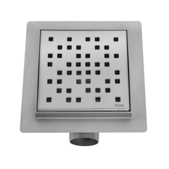 REA DOTS Odtokový žlab 120x120 broušený nikl REA-G6202