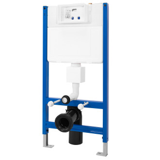 REA Podomítkový WC systém + tlačítko chrom REA-E0009