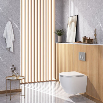 REA Podomítkový WC systém + tlačítko chrom REA-E0009