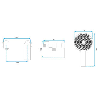 REA VENETA Sprchová baterie, chrom REA-B6421