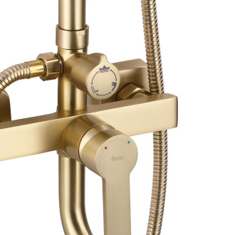 REA ARGUS Sprchový set, broušená zlatá REA-P7841