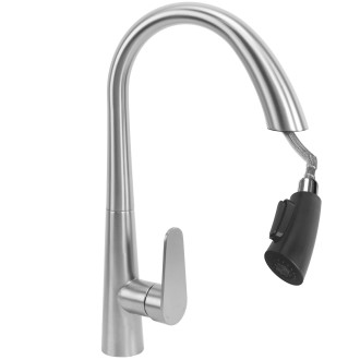 REA Ross kuchyňská baterie, broušený nikl inox REA-B5314