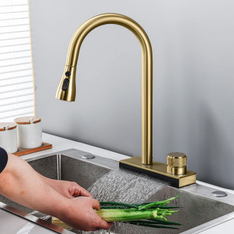 Rea Kuchyňská baterie REA CONOR BRUSH GOLD REA-B6312