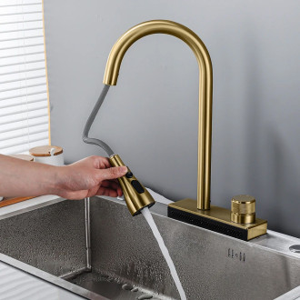 Rea Kuchyňská baterie REA CONOR BRUSH GOLD REA-B6312