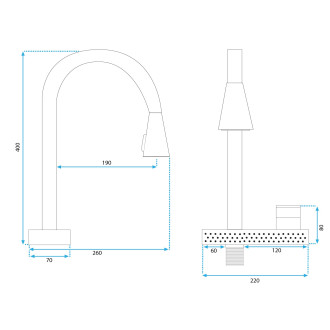 Rea Kuchyňská baterie REA CONOR BRUSH GOLD REA-B6312